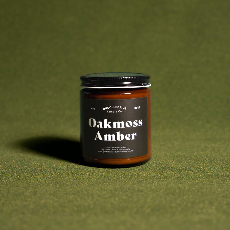 Oakmoss Amber Soy Candle